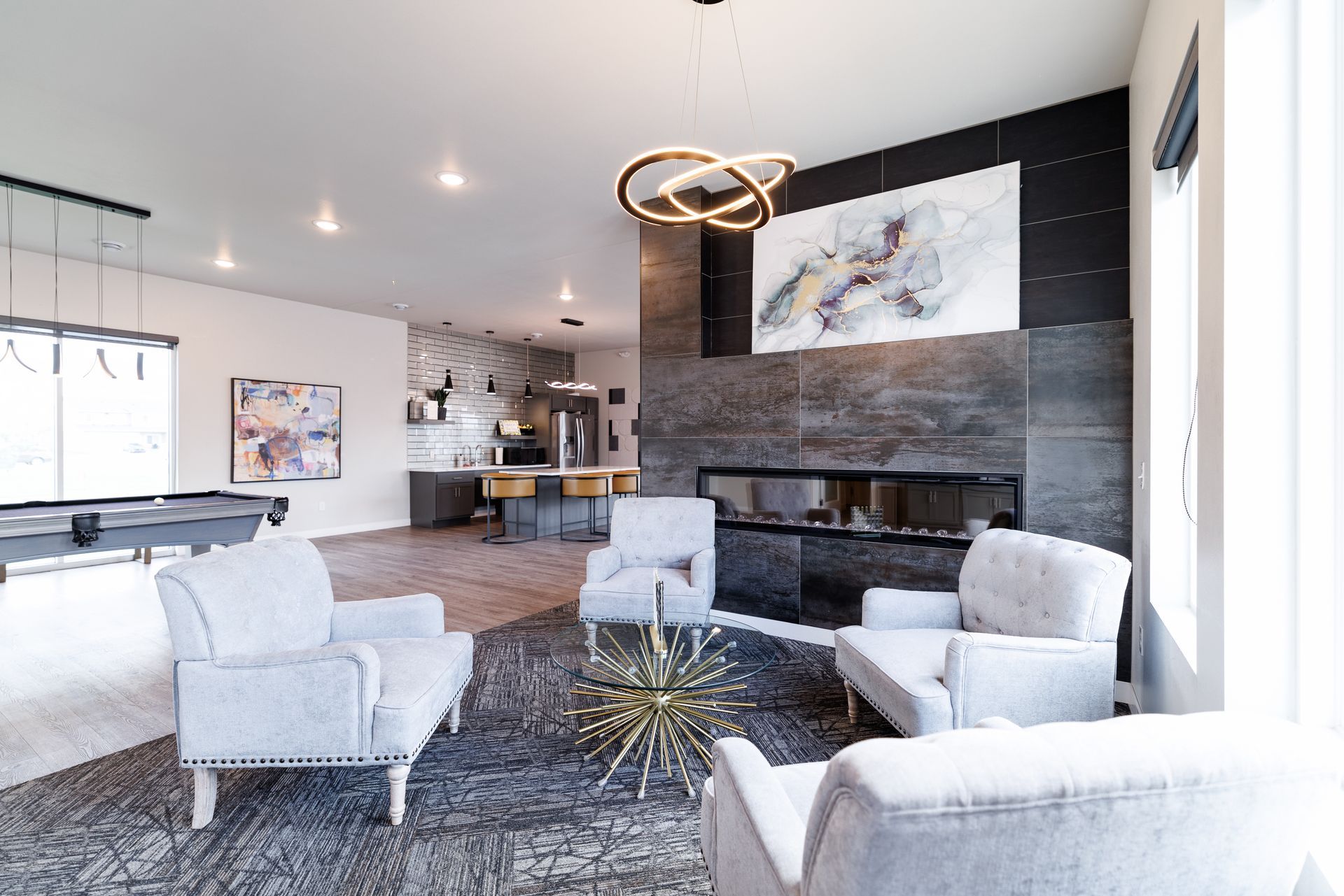 Clubhouse seating area.