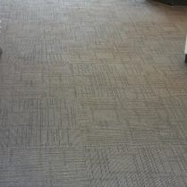 Gray patterned carpet flooring.