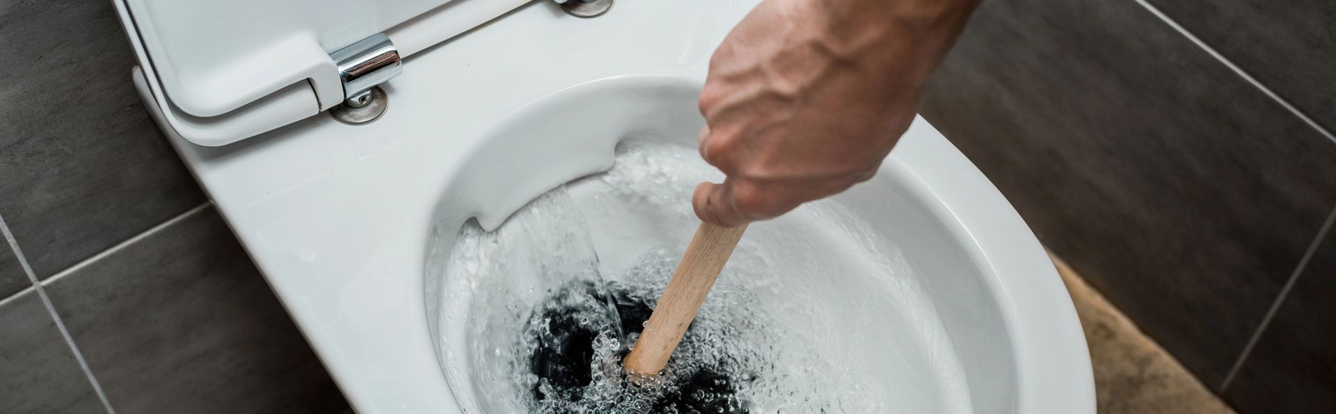 plunger in toilet