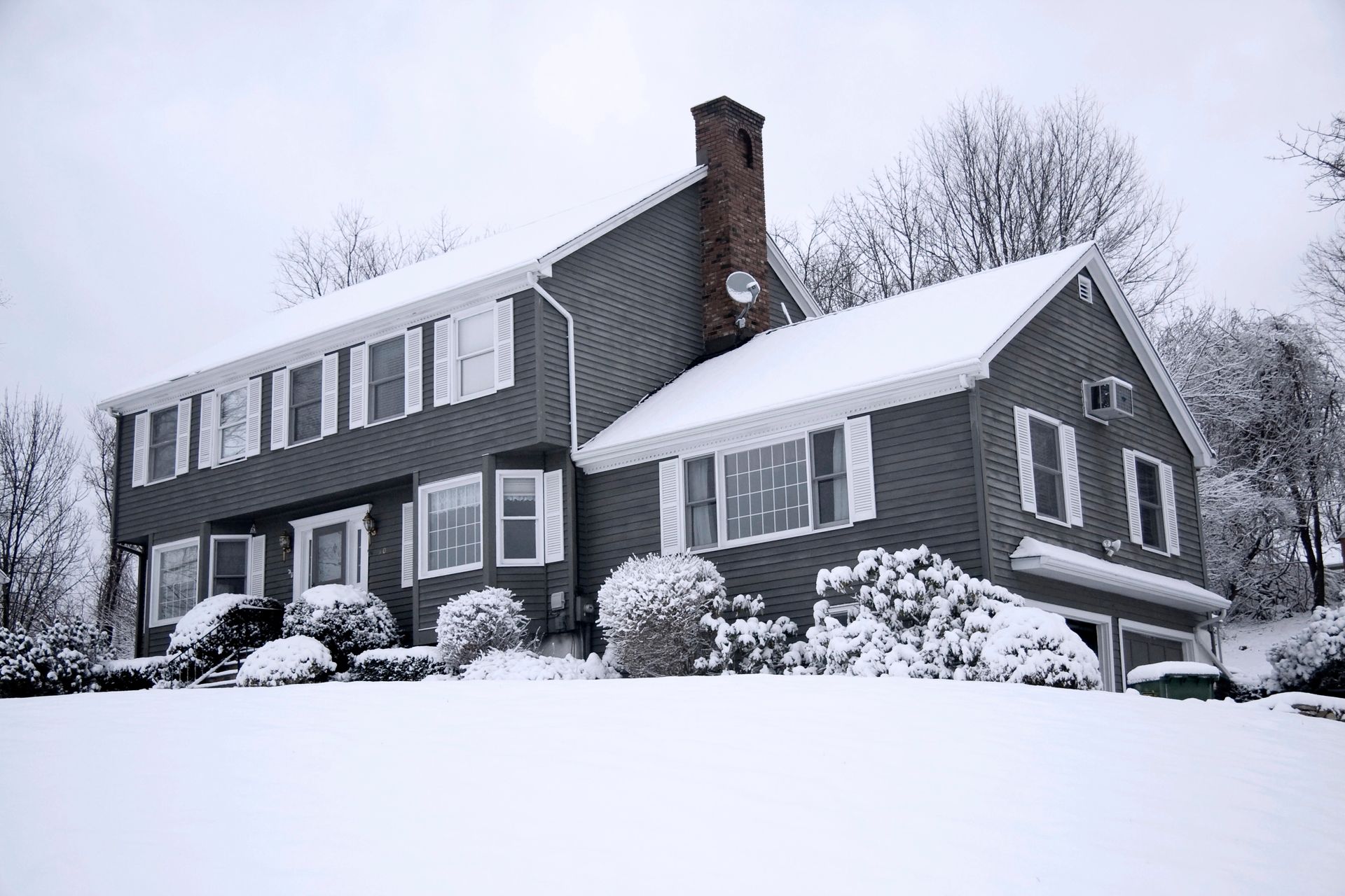 house in the winter