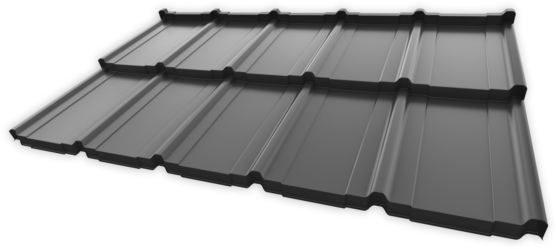 A Close-Up of a Black Metal Roof 