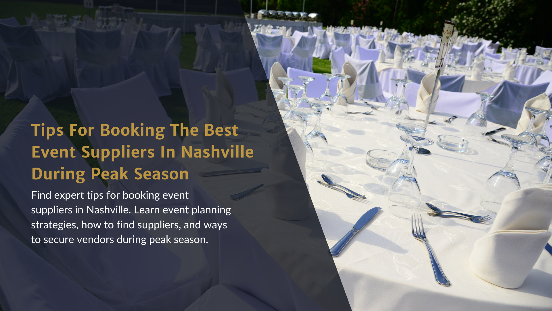 Tips for booking the best event suppliers in nashville during peak season