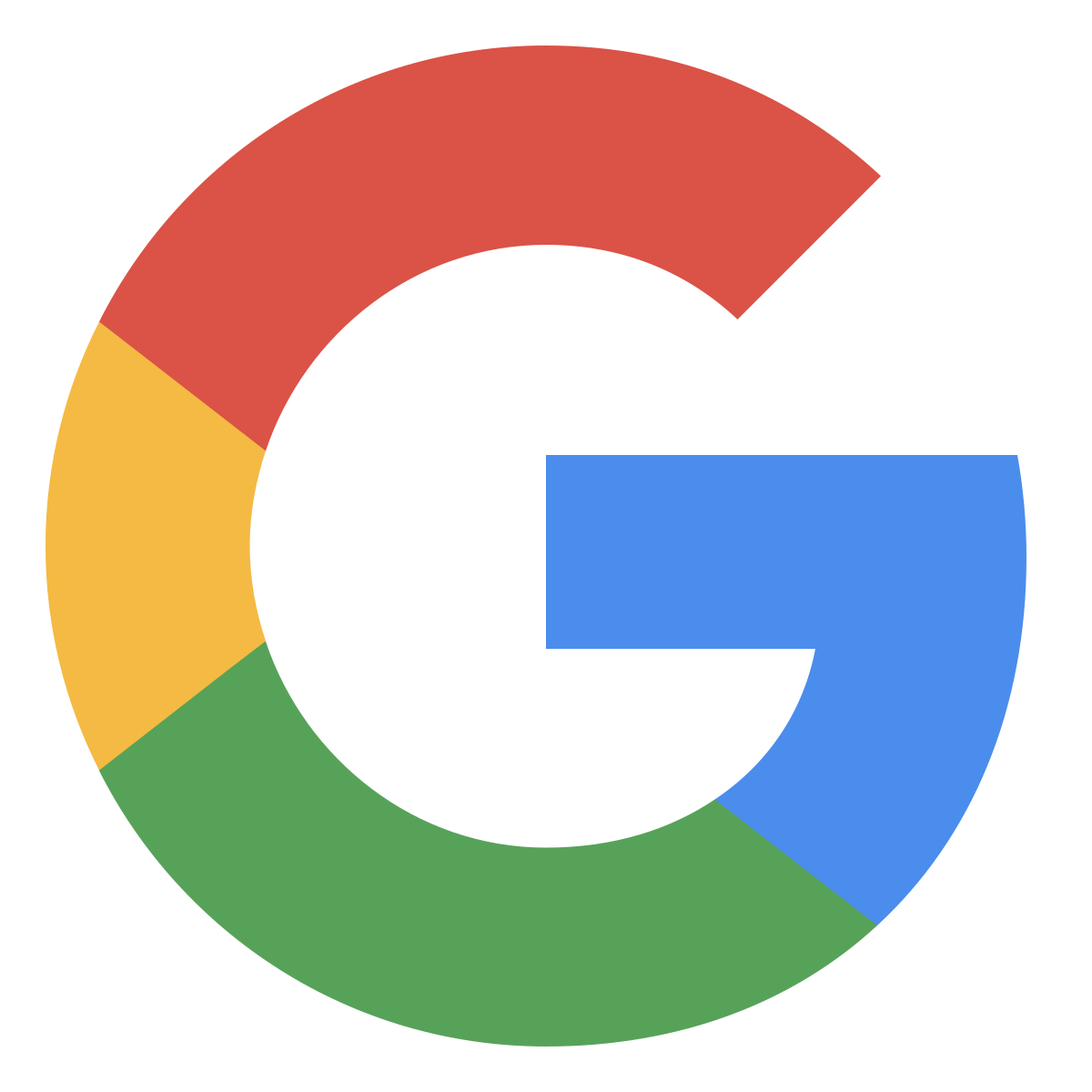The google logo is a circle with a letter g in the middle.