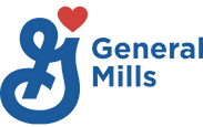 The general mills logo has a heart in the middle of it.