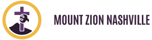 A logo for mount zion nashville with a cross in a circle.