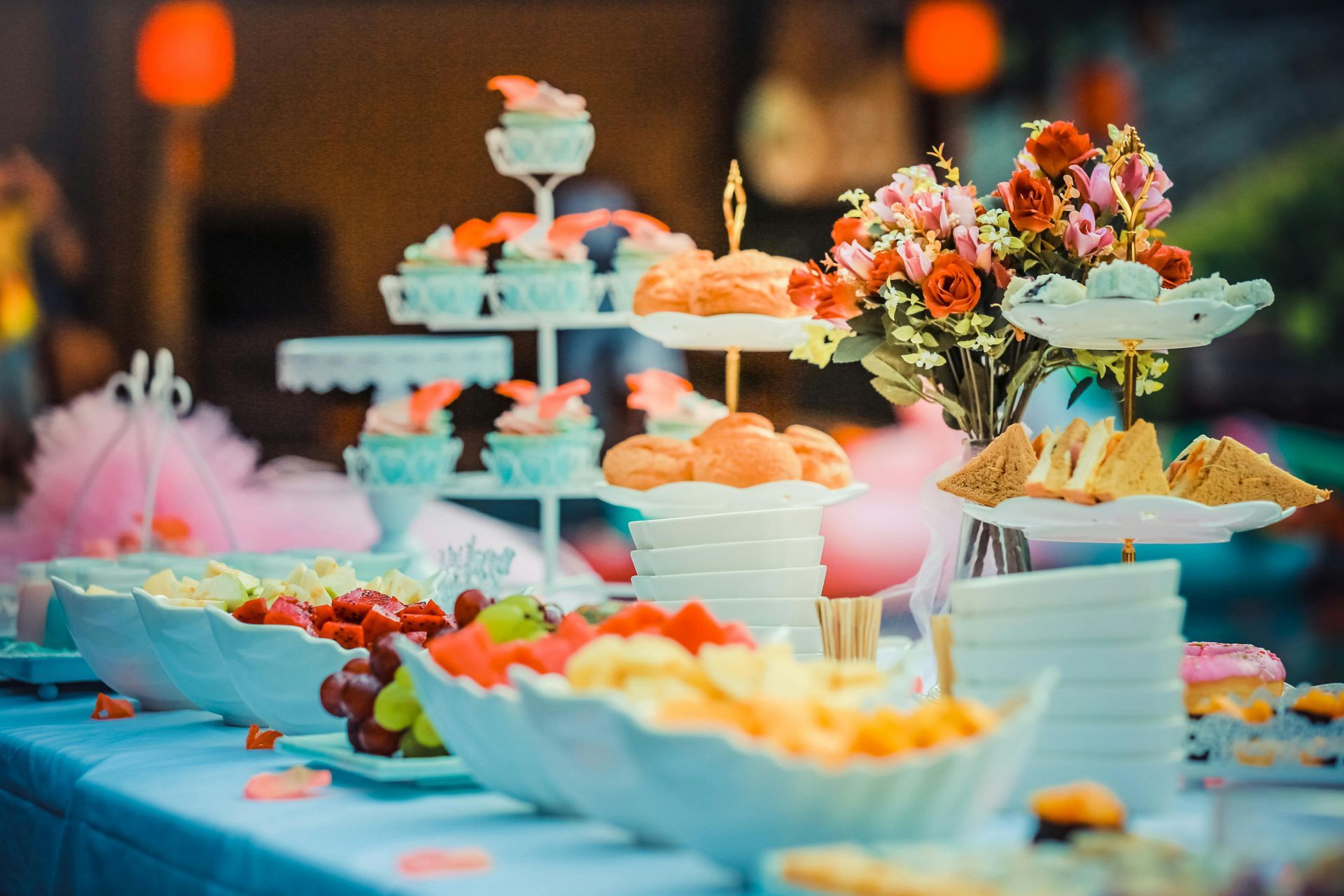 There are many different types of food on the table.