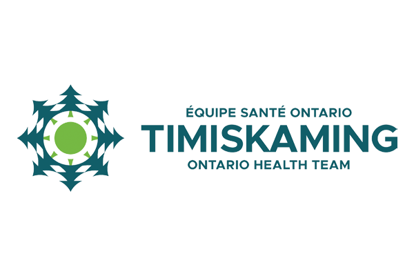Le logo de l'équipe Santé de Temiskaming Ontario est sur fond blanc.