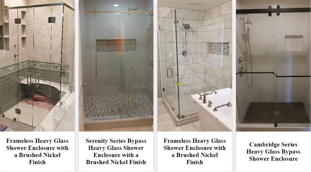 Heavy Glass Bypass Shower Enclosure — Decatur, AL — Huntsville Glass