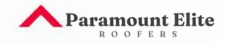 Logo for Paramount Elite Roofers, featuring a red roof shape and text.