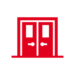 Porta con due ante icona