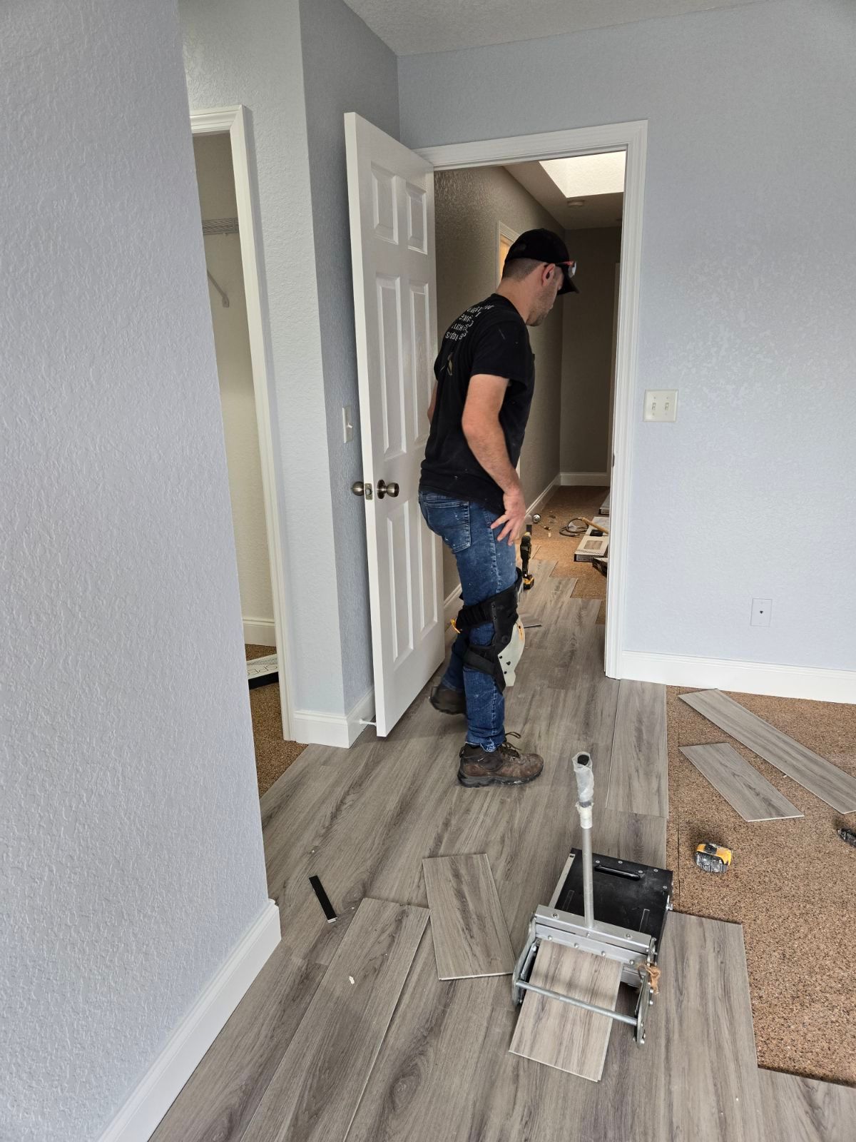 Installing a Wooden Floor on Hallway — West Palm Beach, FL — Arguedas Remodeling Services & Design