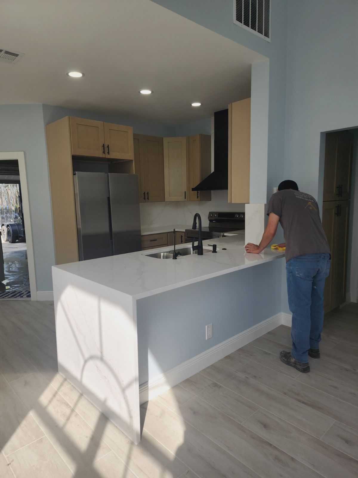Installing a New Countertop — West Palm Beach, FL — Arguedas Remodeling Services & Design