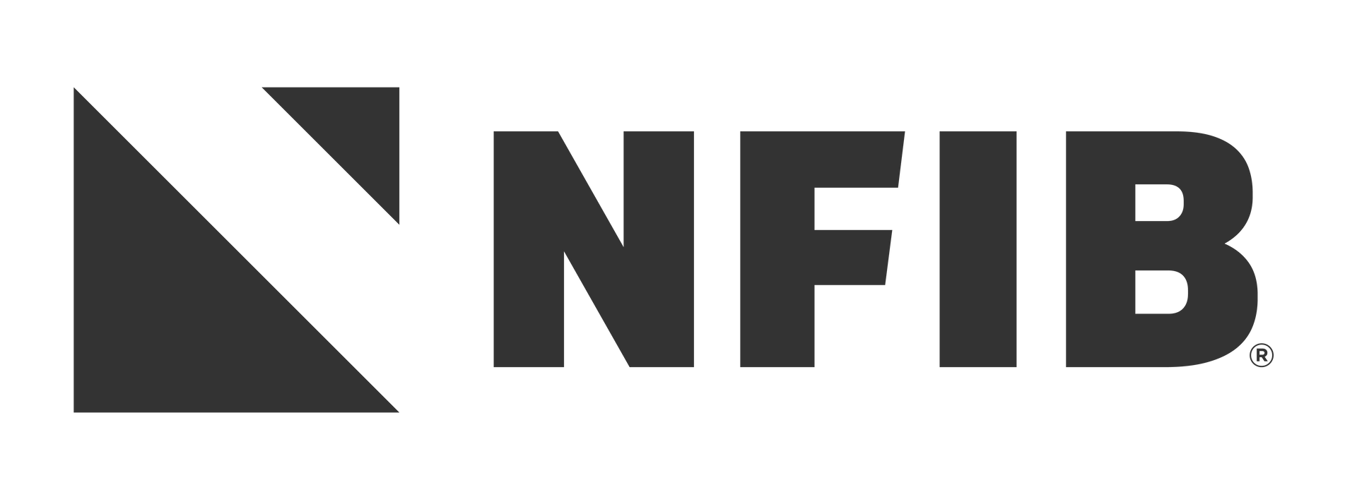 a black and white logo for nfib on a white background .
