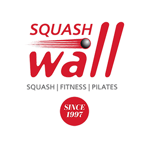 um logotipo para squash wall squash fitness e pilates