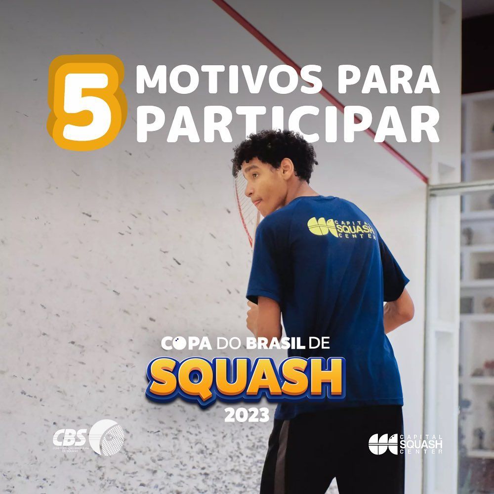 A poster for the copa do brasil de squash 2023
