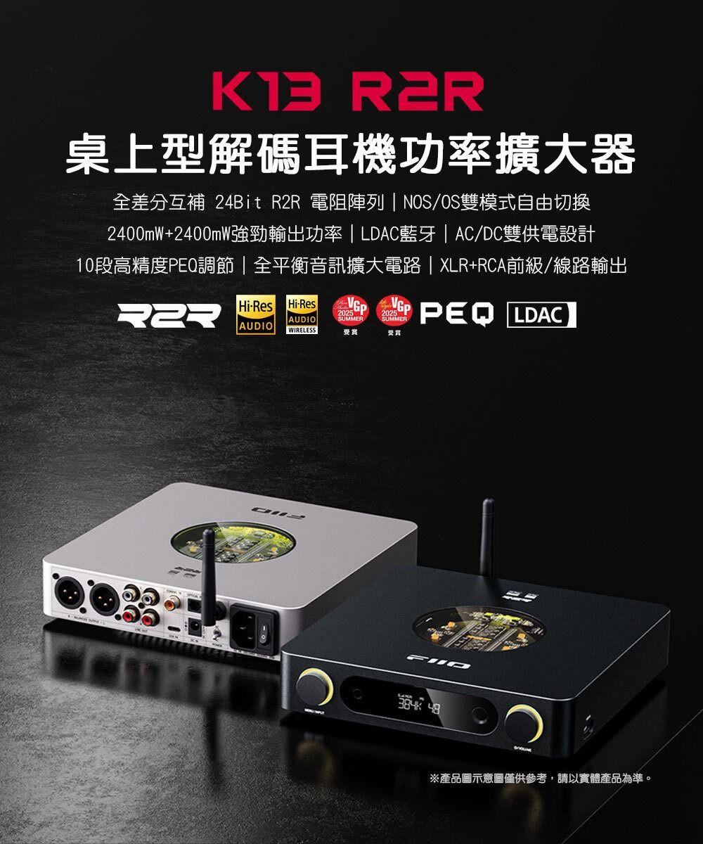 FIIO K13 R2R 桌上型解碼耳機功率擴大器