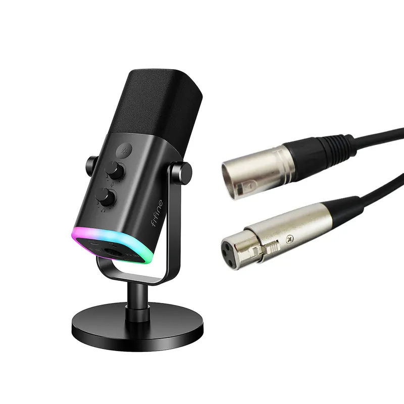 FIFINE AM8 錄音室等級USB/XLR動圈式RGB麥克風