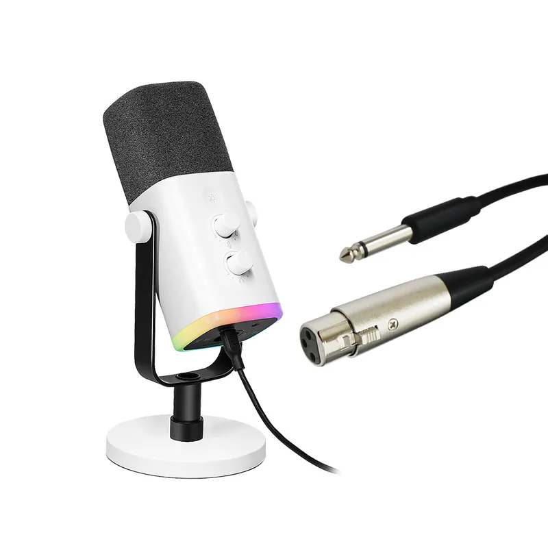 FIFINE AM8 錄音室等級USB/XLR動圈式RGB麥克風