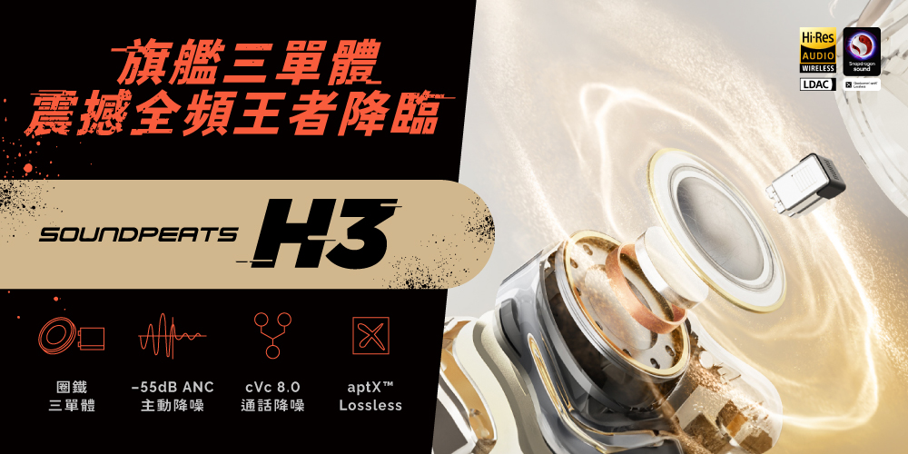 SOUNDPEATS H3 降噪真無線藍牙耳機