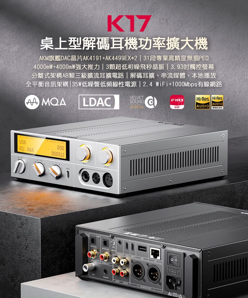 FIIO K17 桌上型解碼耳機功率擴大機