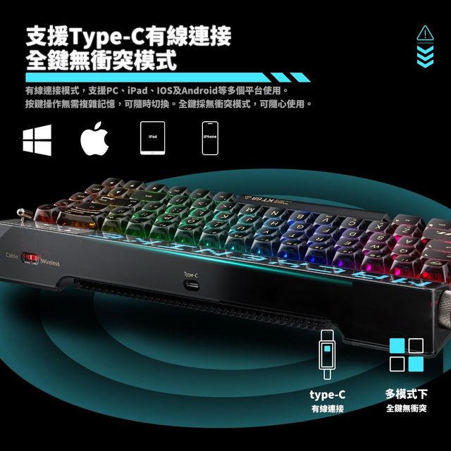 Machenike KT68氷静軸 メカニカルキーボード スマートスクリーン搭載 Machenike KT68氷静軸 メカニカルキーボード スマートスクリーン搭載