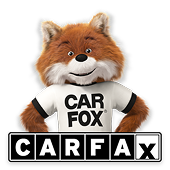 Car Fox mascot in a white t-shirt, logo 