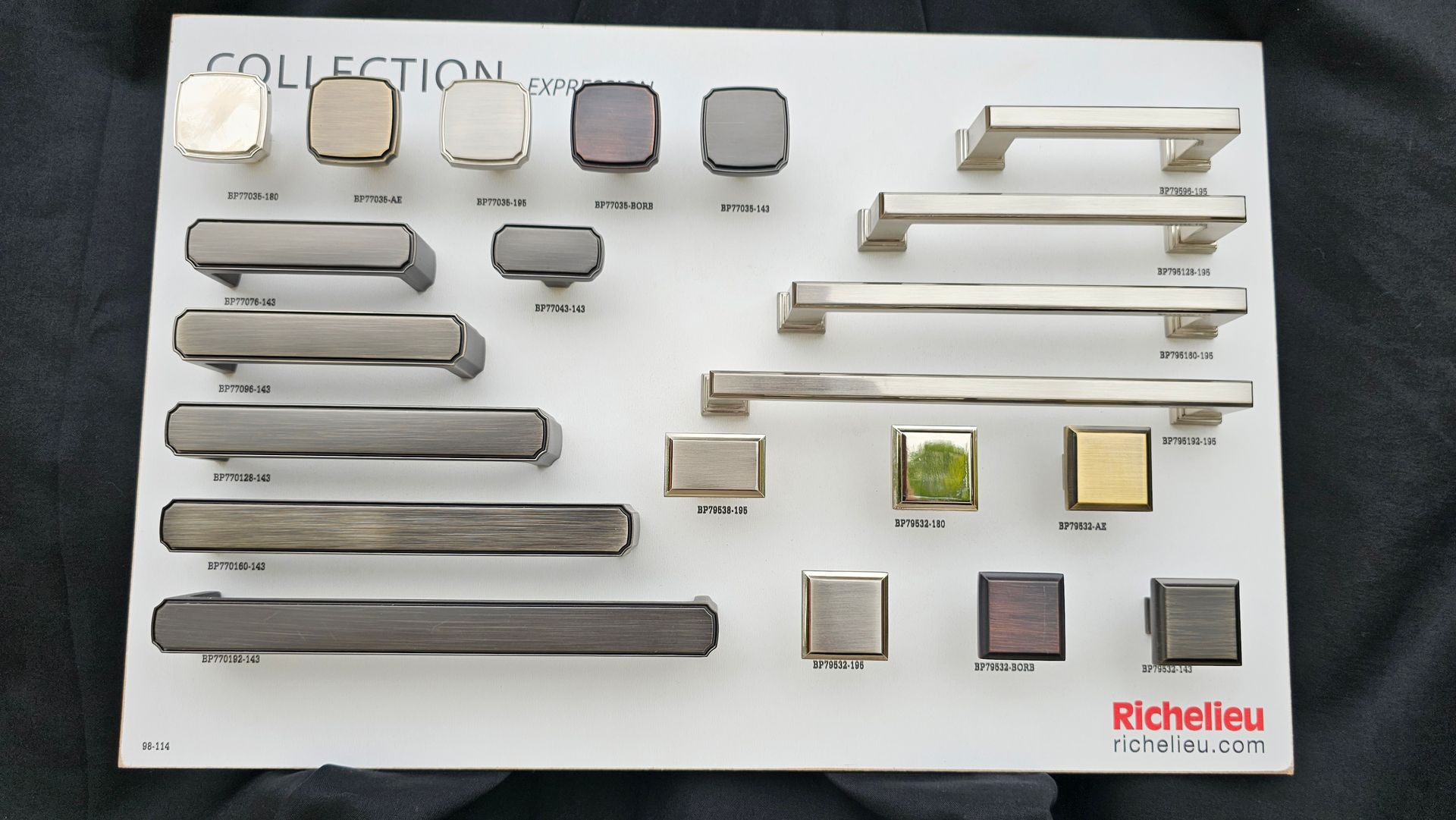 A collection of richelieu cabinet handles and knobs