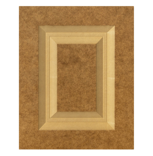 A piece of wood with a square in the middle