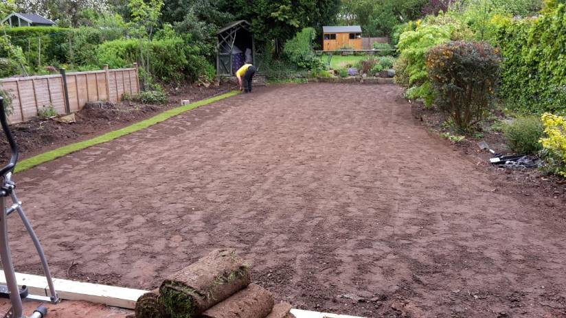 lawn area before turfing