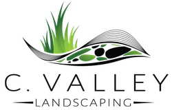 c.valley landscaping chicopee and ludlow landscaper logo
