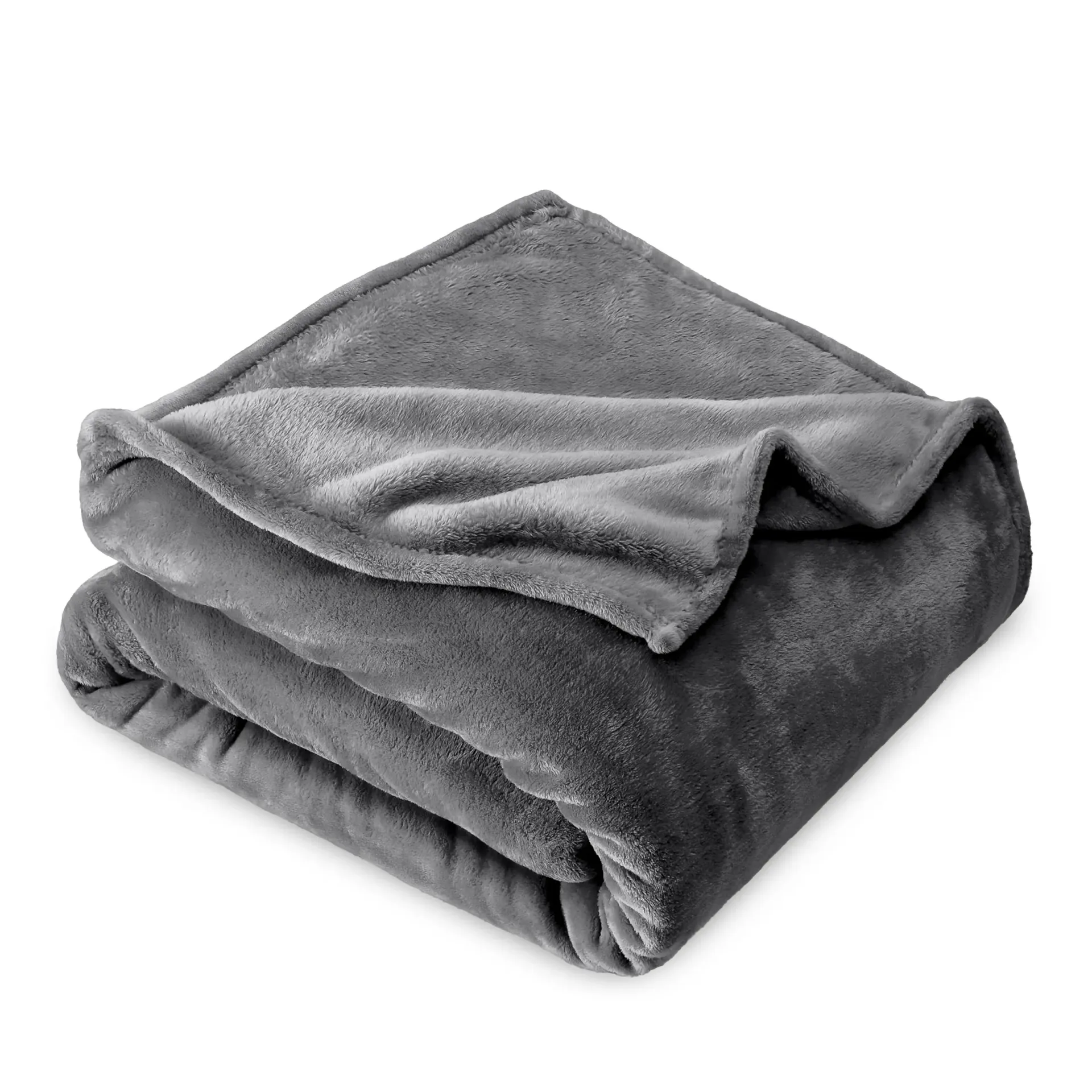 Folded gray fleece blanket. | ProAuto