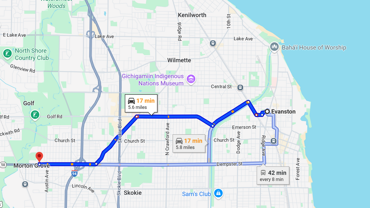Evanston Illinois USA to ProAuto