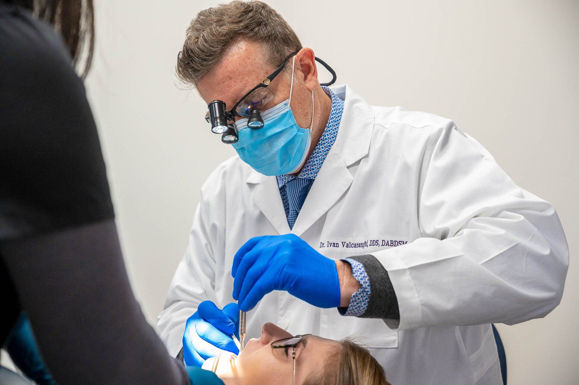 A person getting cosmetic dentistry near Oak Brook, IL
