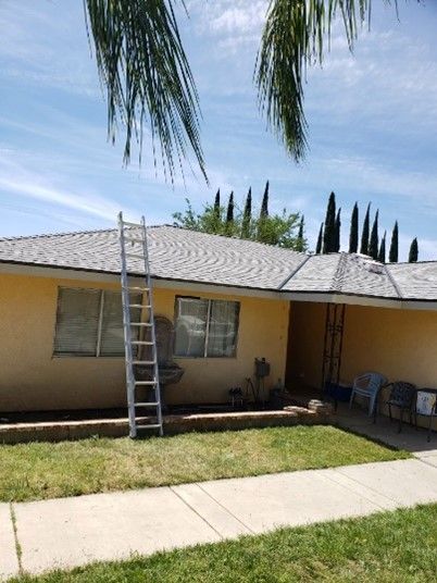 Roof With Ladder — Patterson, CA — Quality Roofing Inc.