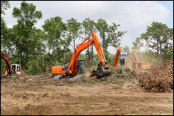 Land clearing and leveling services