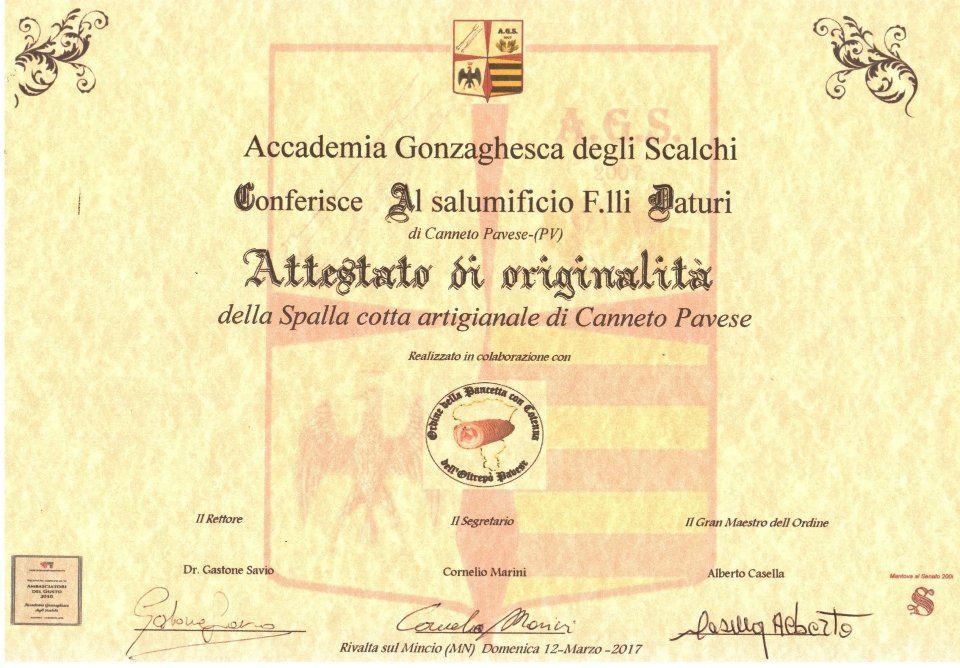 attestato Accademia Gonzaghesca