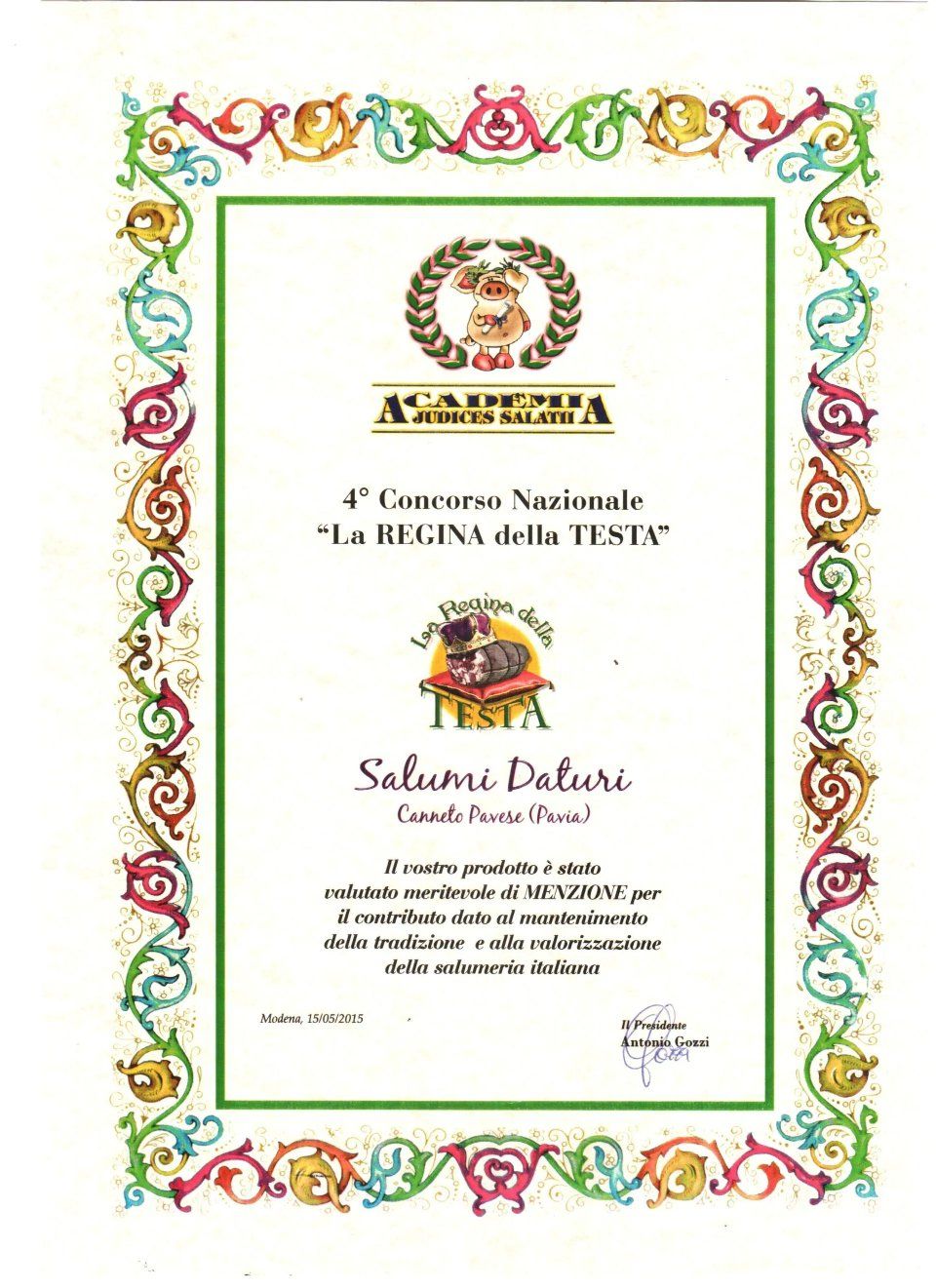 concorso nazionale salumi