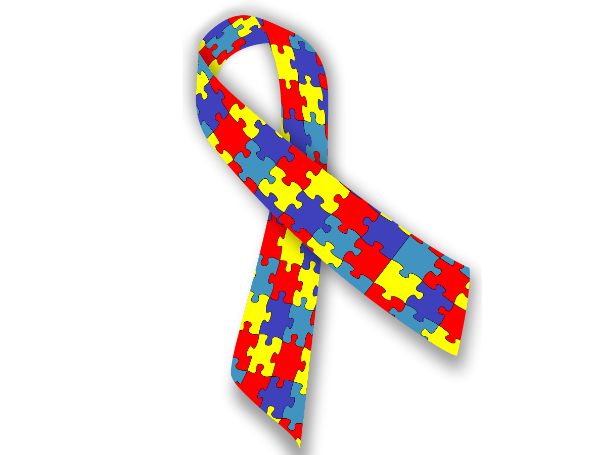 crianças do dia mundial do autismo com quebra-cabeça do coração na