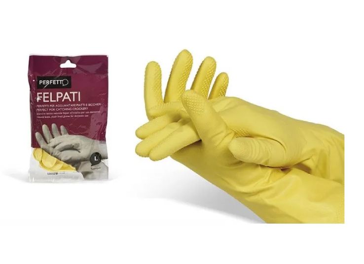 Guanti in plastica felpati