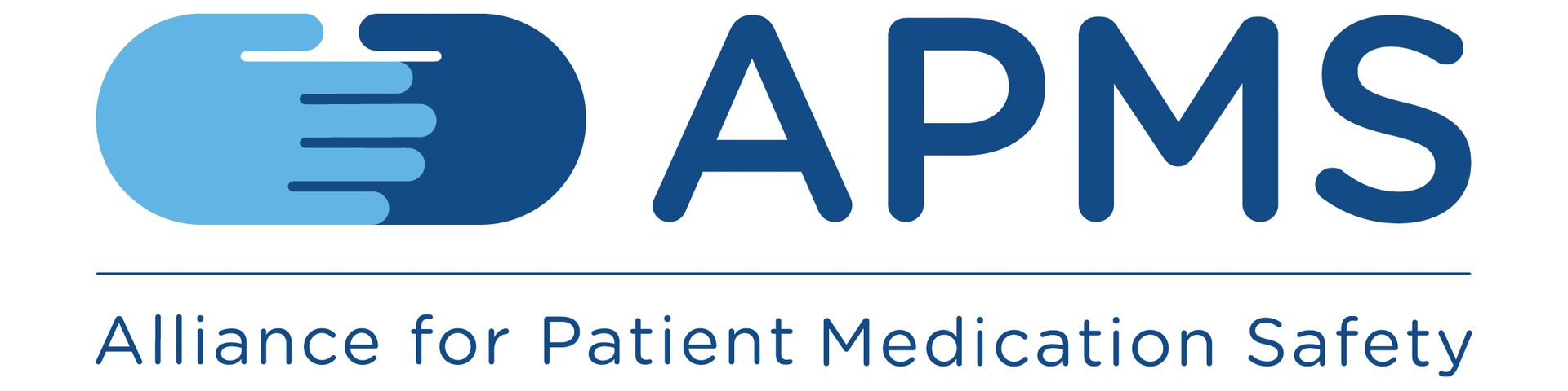 APMS logo: Two hands clasping, blue text