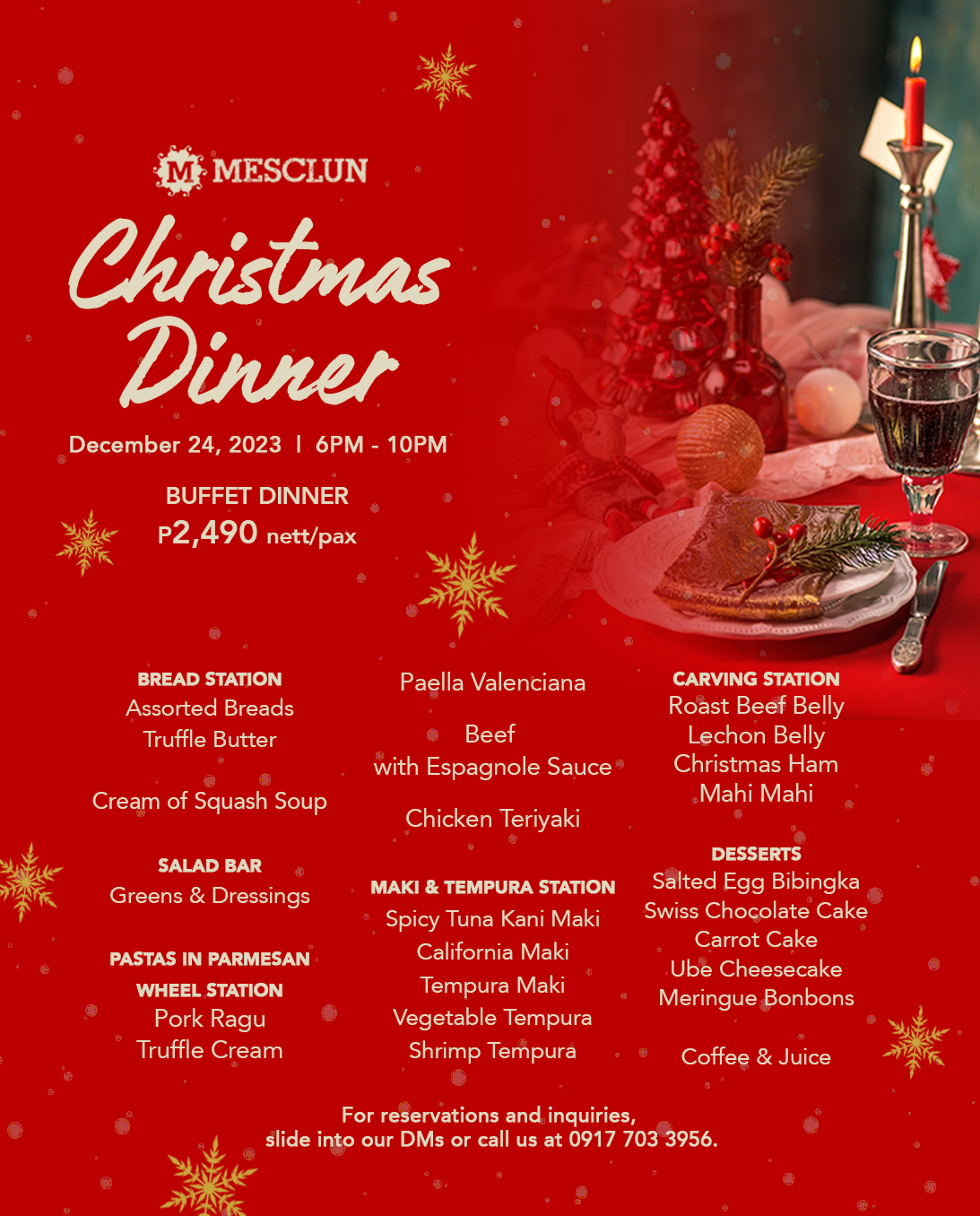 Christmas Dinner at Mesclun