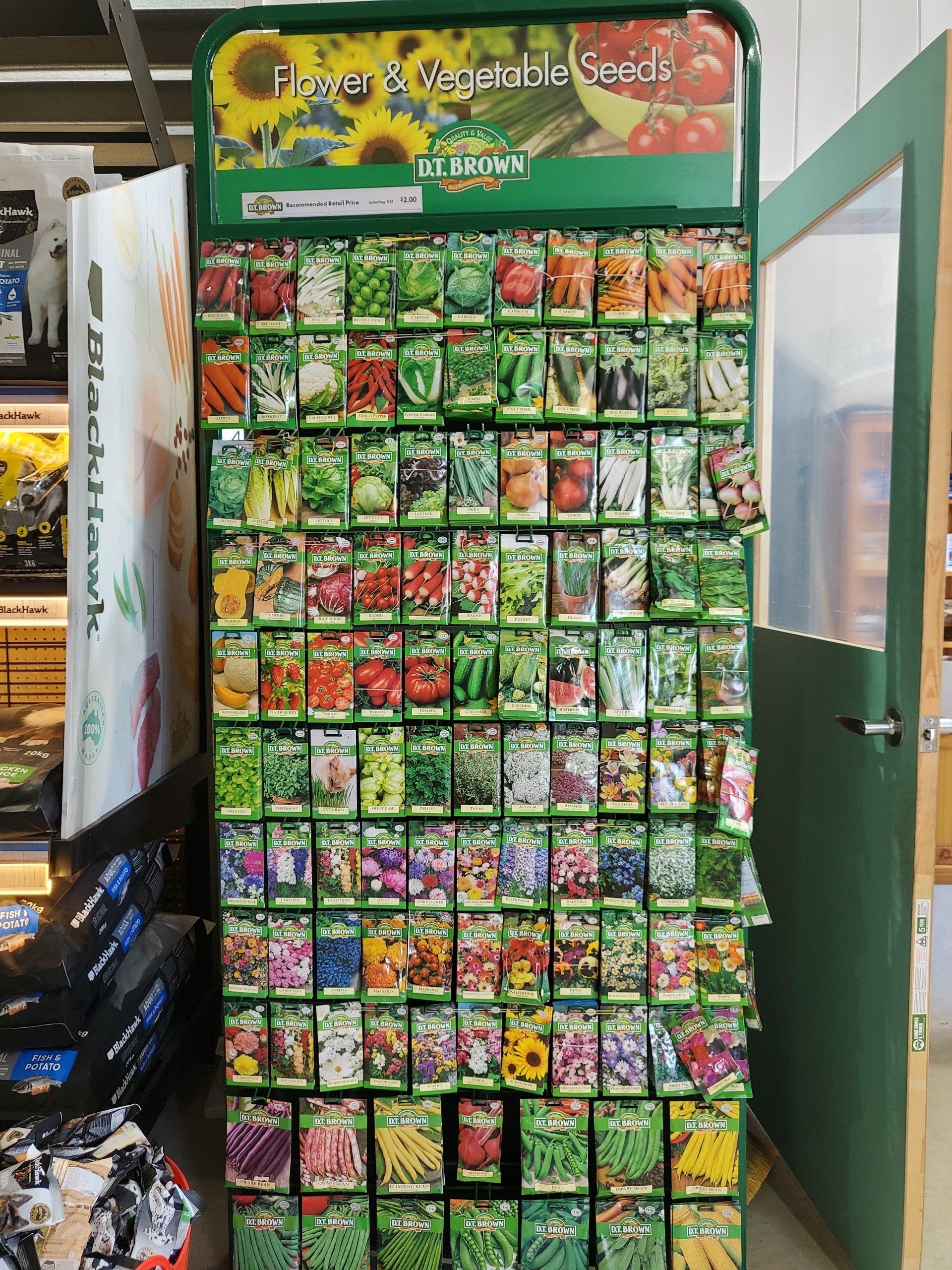 Display of Garden Seeds — Farm & Animal Supplies In Hunter Valley, NSW