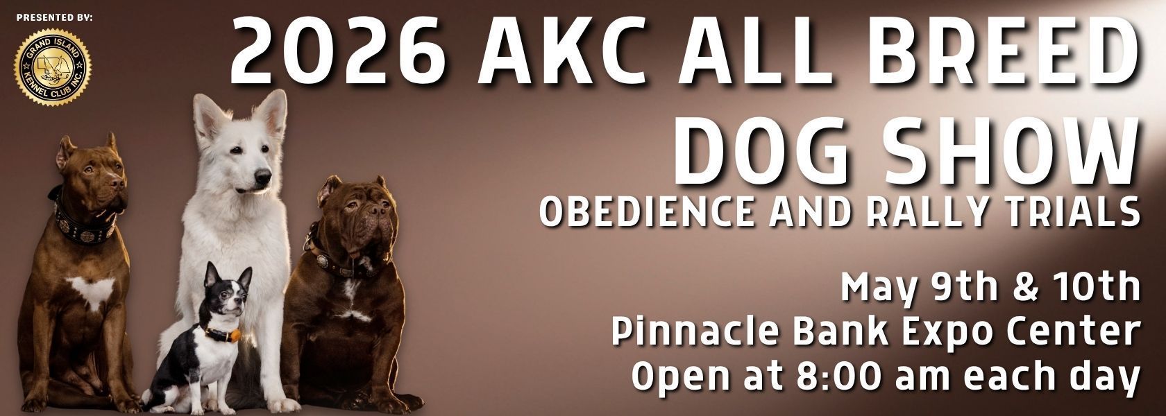 2026 AKC All Breed Dog Show, Obedience and Rally Trials