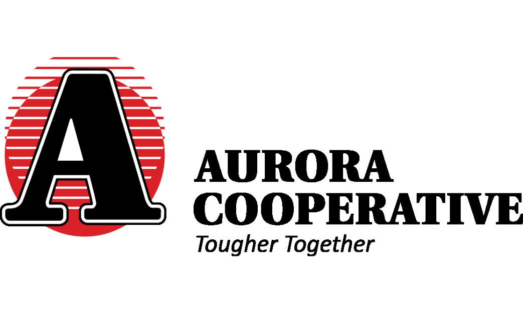 The aurora cooperative logo is on a white background.