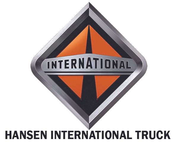 Hansen international truck logo on a white background