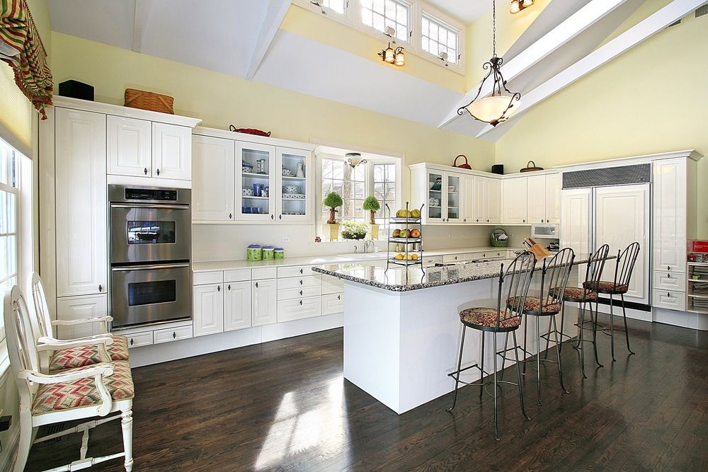 Kitchen With White Cabinets and Stainless Steel Appliances — Advance Kitchens in Caloundra West, QLD