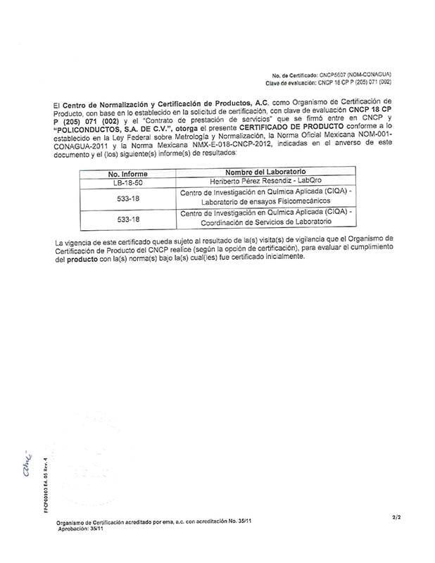 Una página de un documento que contiene una tabla.