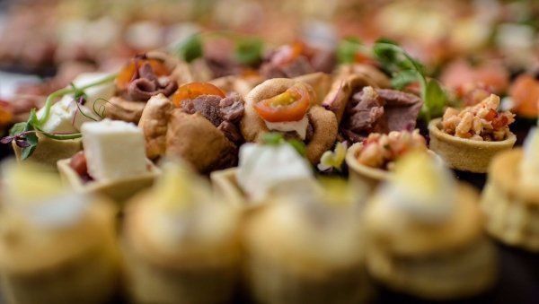 There are many different types of food on the table.