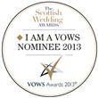 RedPoppy Vows A badge that says `` i am a vows nominee 2013 ''