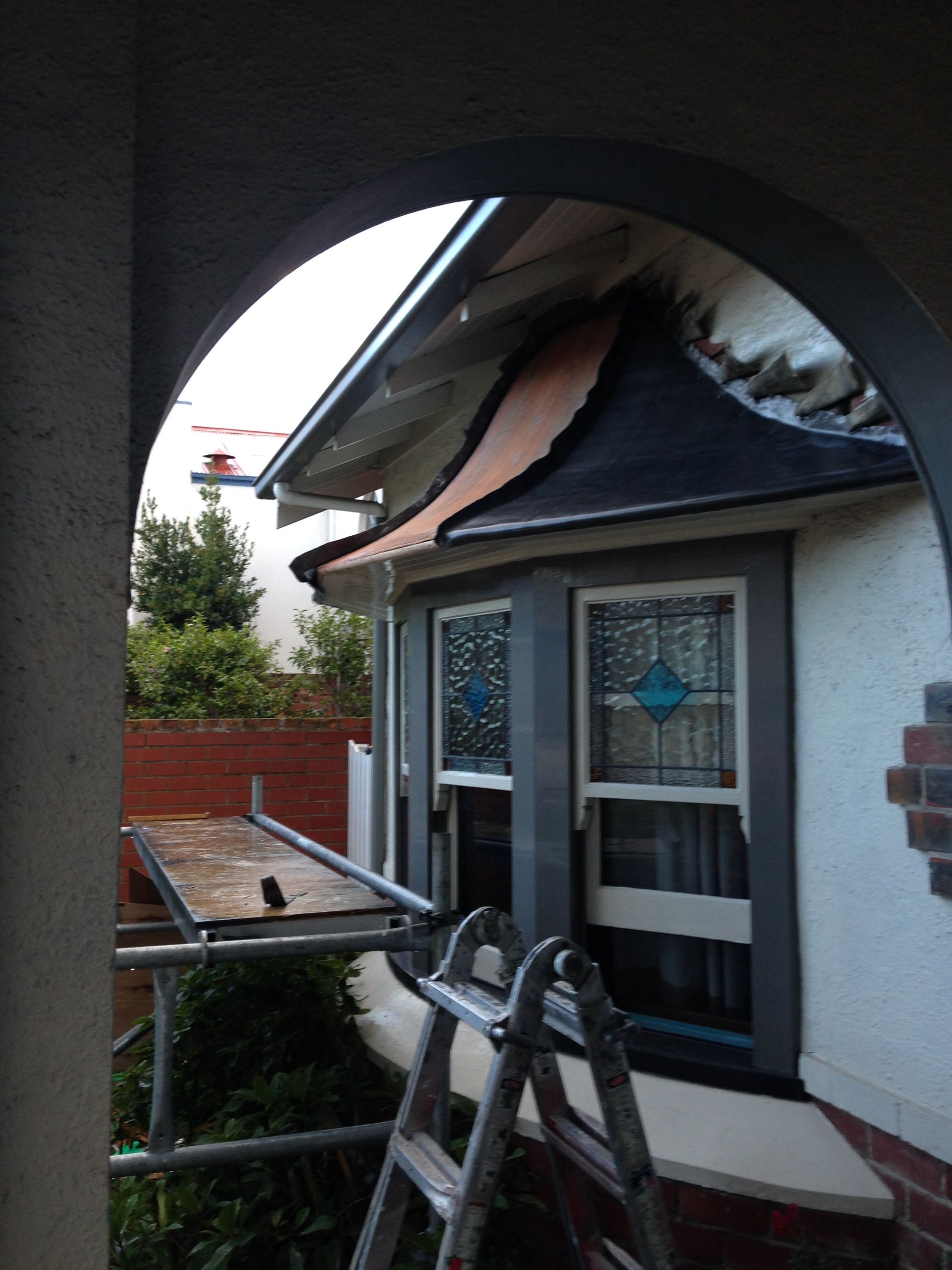 Roof restoration repairs lead sheet roof